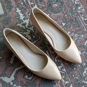 Cole Haan cream point toe kitten heels